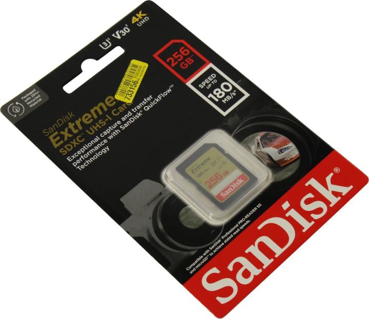 Карта памяти SanDisk SDSDXVV-256G-GNCIN, 256GB, SD UHS-I, 180MB/s