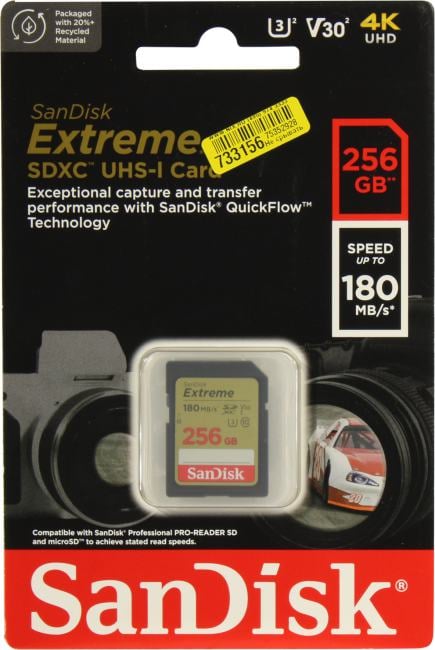 SanDisk Extreme <SDSDXVV-256G-GNCIN> SDXC Memory Card 256Gb UHS-I  U3  V30