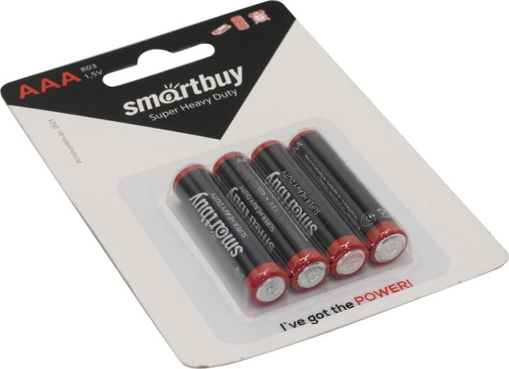 Smartbuy MAXX SBBM-2A04B, Size"AA", 1.5V, щелочной  (alkaline)  <уп.  4 шт>