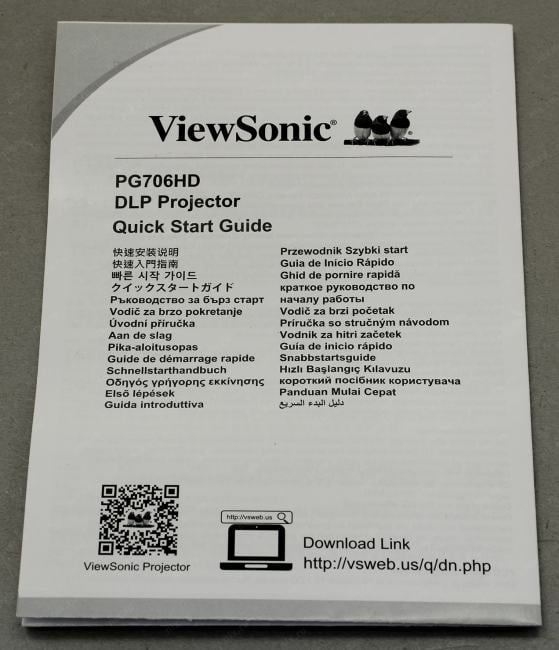 ViewSonic Projector PG706HD (DLP, 4000 люмен, 12000:1, 1920x1080,D-Sub, HDMI, RCA, S-Video, USB,  LAN, ПДУ, 2D/3D)