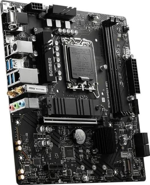 Материнская плата MSI B760M BOMBER WIFI Soc-1700 Intel B760 2xDDR5 mATX AC`97  8ch(7.1)  2.5Gg+VGA+HDMI+DP