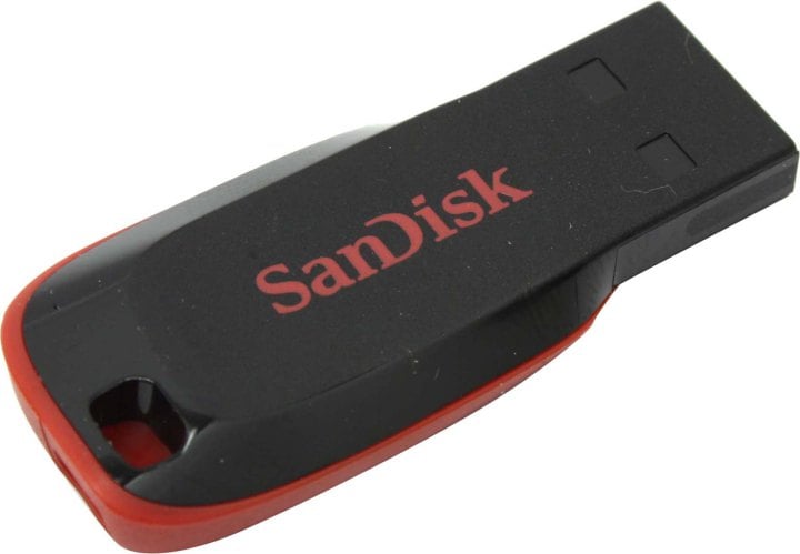 USB накопитель SanDisk - Cruzer Blade, USB Type A (USB 2.0), 16 ГБ, цвет чёрный, SDCZ50-016G-B35