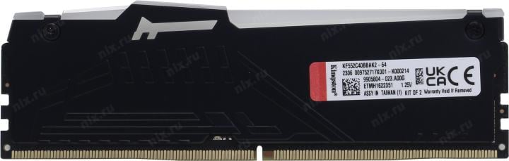 Kingston Fury Beast RGB <KF552C40BBAK2-64> DDR5 DIMM 64Gb KIT  2*32Gb <PC5-41600> CL40