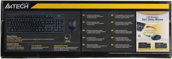 A4Tech ComfortKey Desktop <KR-8520D> (Кл-ра USB,  +Мышь,  4кн,  Roll, USB)