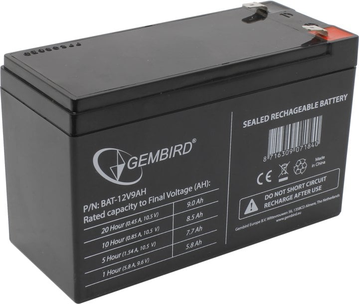 Gembird Аккумулятор для Источников Бесперебойного Питания BAT-12V9AH