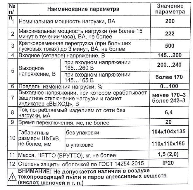 Стабилизатор Бастион  <Teplocom  ST-222/500>