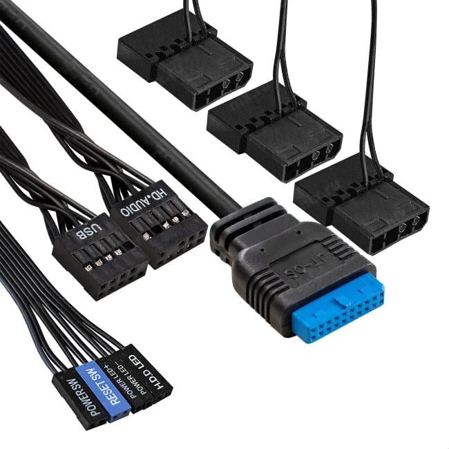 EX296317RUS Корпус Miditower ExeGate EVO-5001A-500NPX (ATX, БП 500NPX с вент. 12 см,  2*USB+1*USB3.0+HD  Audio,  черный, 3