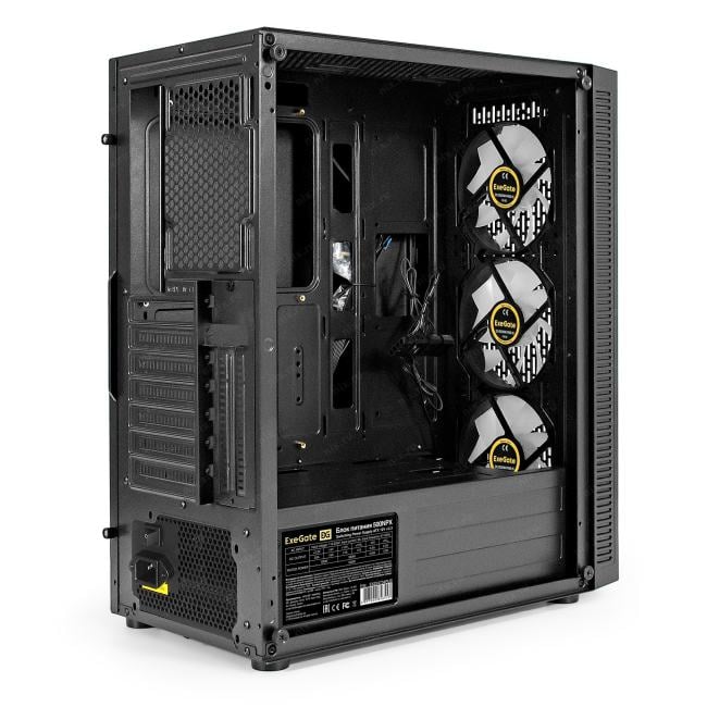 EX296317RUS Корпус Miditower ExeGate EVO-5001A-500NPX (ATX, БП 500NPX с вент. 12 см,  2*USB+1*USB3.0+HD  Audio,  черный, 3