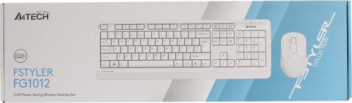 A4Tech Fstyler Wireless FG1012 White (Кл-ра, USB,  FM+Мышь,3кн,  Roll,  USB, FM)