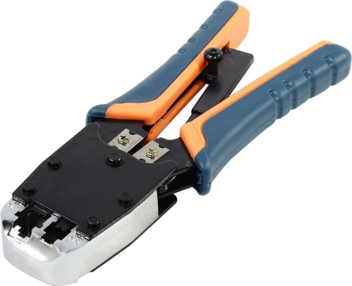 Cabeus HT-500R Инструмент обжимной для RJ-45 (8р8с), RJ-11/12 (6р6с, 6р4с, 6р2с), профессиональный, с храповым механизмом