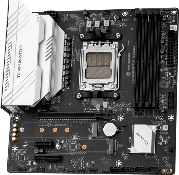 MS-Terminator B650M MAXSUN MS-Terminator B650M, AM5, B650, 4*DDR5, 4*SATA 3.0, 2*M.2, USB 3.2, USB  2.0, Type-C, 1*PCIE