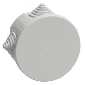 Коробка распределительная IEK UKO11-075-040-000-K41-44 для открытого монтажа 75х40мм, IP44,  4 гермоввода (серая)
