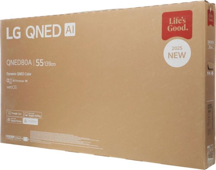 LG 55" 55QNED80A6A.ARUG черный титан 4K Ultra HD 60Hz DVB-T DVB-T2 DVB-C DVB-S DVB-S2 USB WiFi  Smart TV (RUS)