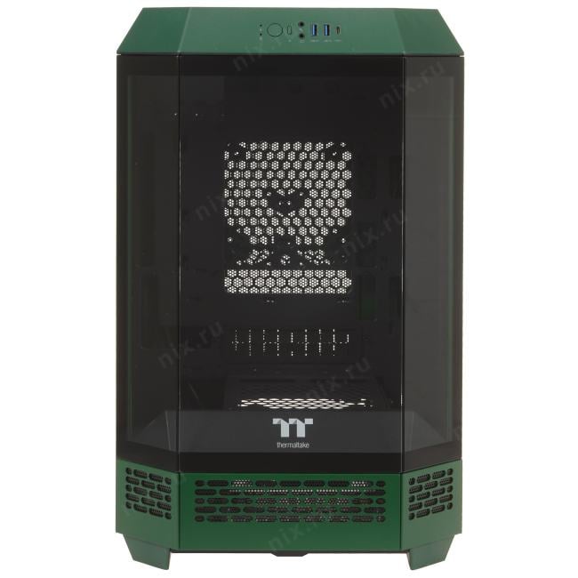 CA-1Y4-00SCWN-00 Корпус Thermaltake The Tower 300 Racing Green зеленый без БП miniITX 7x120mm 5x140mm 2xUSB3.0  audio  bo