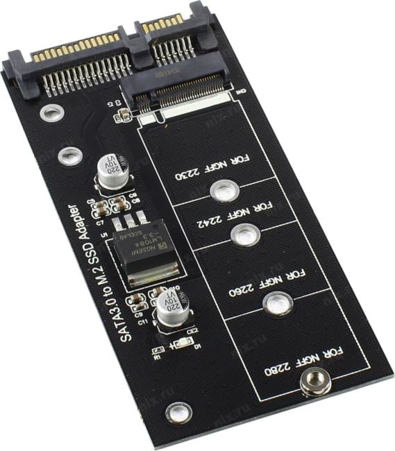 Exegate EX297542RUS Переходник ExeGate EXE-522 (M.2 B key -> SATA3.0, для подключения SSD с разъемом M.2 NGFF к разъему SATA 6G)