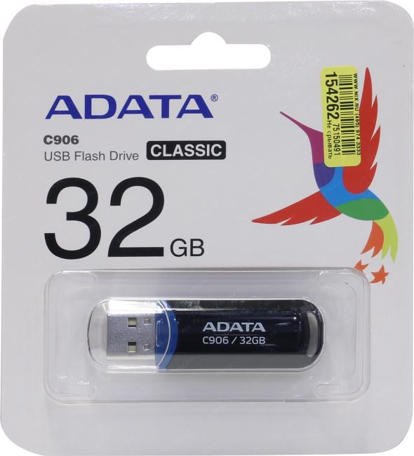 ADATA Classic C906 <AC906-32G-RBK>  USB2.0  Flash  Drive 32Gb