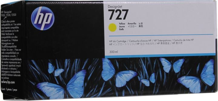 Картридж HP 727 Yellow для DesignJet T930/T930PS/T1530/T1530PS/T2530/T2530PS 300-ml ( F9J78A )