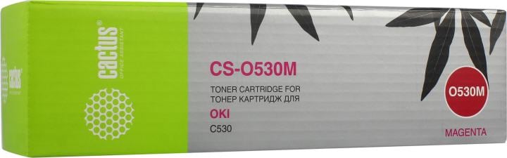 Тонер-картридж CACTUS - O530, Лазерный, Пурпурный, 5000стр, аналог Oki O530, CS-O530M