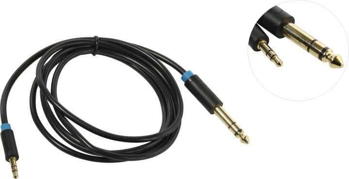 Vention <BABBG> Кабель- переходник Jack6.3-M  --> Jack3.5-M 1.5м