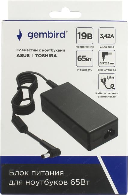 Gembird <NPA-AC19> блок питания  (19V, 3.42A, 65W)
