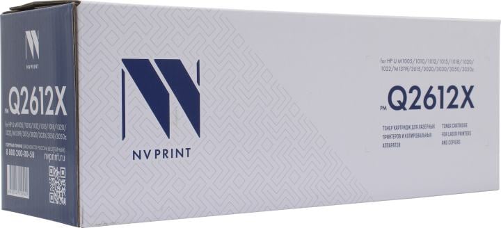 Картридж NVPrint Q2612X NVPrint для HP LJ 1010/1012/1015/1020/1022/3015/3020/3030, 3 500 к.
