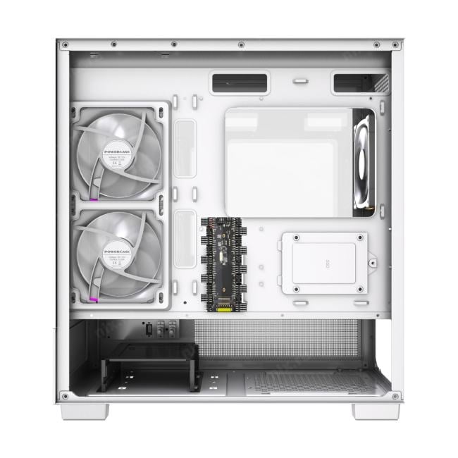 Корпус Powercase CVMMSHW-A3, mATX, стекло, Type-C, 3×120мм ARGB