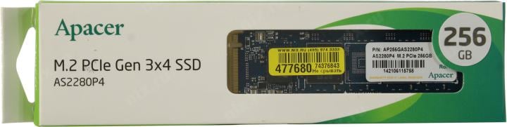 SSD 256 Gb M.2 2280 M Apacer  AS2280P4  <AP256GAS2280P4-1>