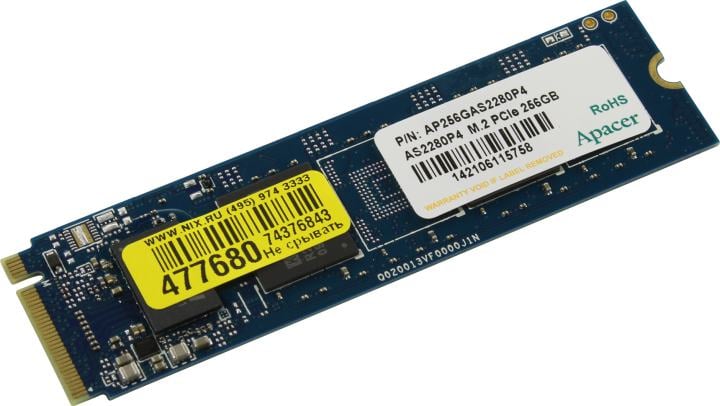 SSD 256 Gb M.2 2280 M Apacer  AS2280P4  <AP256GAS2280P4-1>