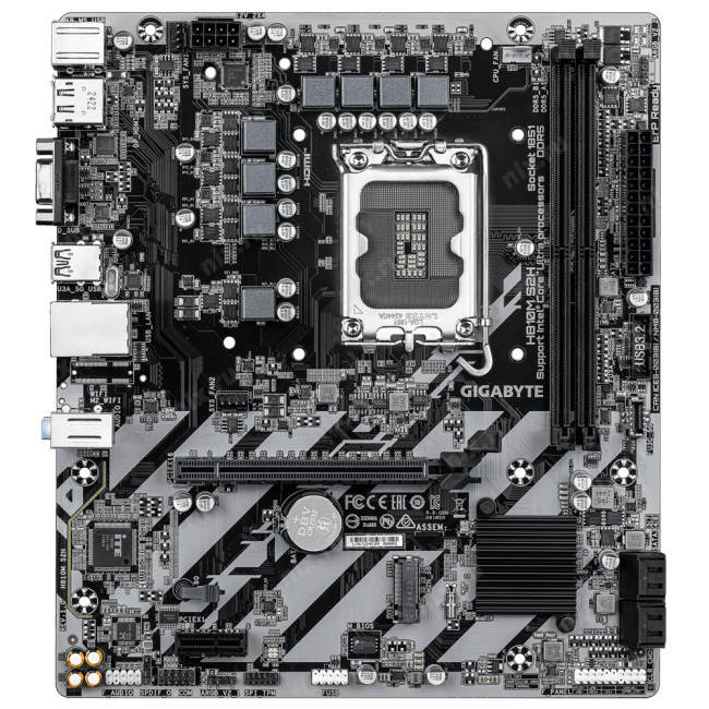 GIGABYTE H810M S2H (RTL) LGA1851 <H810> PCI-E Dsub+HDMI+DP GbLAN  SATA MicroATX 2DDR5