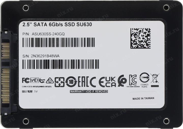 SSD 240 Gb SATA 6Gb/s ADATA Ultimate SU630 <ASU630SS-240GQ-R>  2.5" 3D QLC
