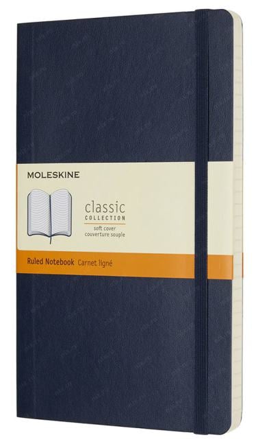 Блокнот Moleskine CLASSIC SOFT QP616B20 Large 130х210мм 192стр. линейка  мягкая  обложка  синий сапфир