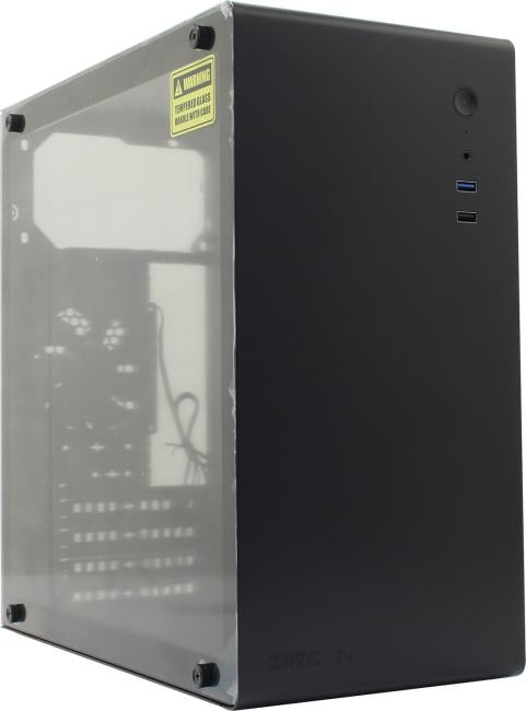 Корпус Zircon Mozart BK, Midi Tower, ATX, без БП, черный