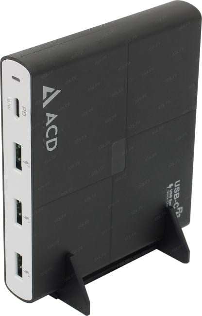Зарядное устройство ACD ACD-P904U-V1B, 90Вт, 4×USB (1PD+3QC)