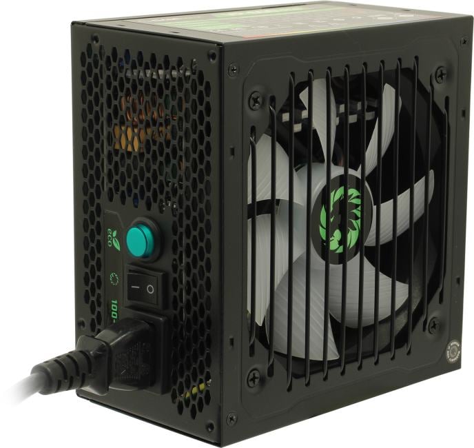 Блок питания ATX 600Вт GameMax VP-600-RGB (20+4pin) APFC 120mm fan 4xSATA RTL