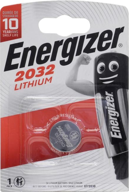 Батарейка алкалиновая Energizer CR2032 lithium (блистер 1 шт)