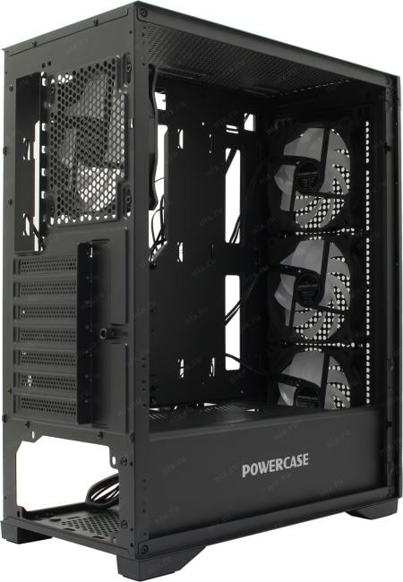 Корпус ПК Powercase CUB-A4, ATX, Tempered Glass, 4×120мм ARGB
