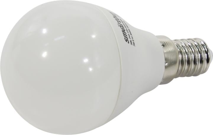 Smartbuy лампа LED-ШАР 7 Вт E14 3000K SBL-P45-07-30K-E14 (10\100) хит продаж!!!