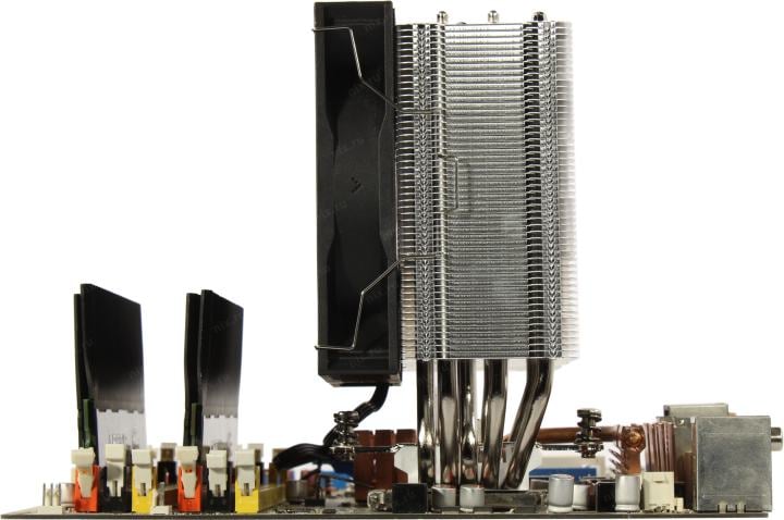 Deepcool <R-AG500-BKNNMN-G> AG500 (4пин, 115x/1200/1700/AM4/AM5,  29.4дБ,300-1850об/мин,  Al+тепл.трубки)