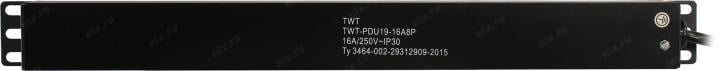 TWT <TWT-PDU19-16A8P-1.8> Блок розеток 8xSchuko  базовые 16A 1.8м