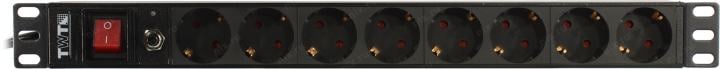 TWT <TWT-PDU19-16A8P-1.8> Блок розеток 8xSchuko  базовые 16A 1.8м