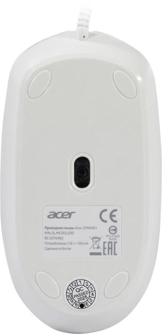 Acer Optical Mouse OMW401  <ZL.MCEEE.030>  (RTL)  USB 4btn+Roll