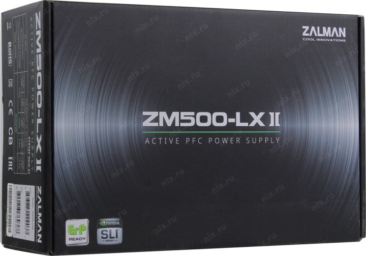 Блок питания Zalman ZM500-LX II  500W ATX (24+2x4+2x6/8пин)