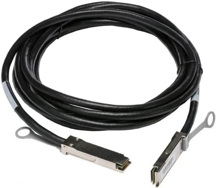 Кабель DAC Future Technologies FT-QSFP28-CabP-AWG30-1 100Гбит/с Cu  пассив.  1м  черный QSFP28-QSFP28