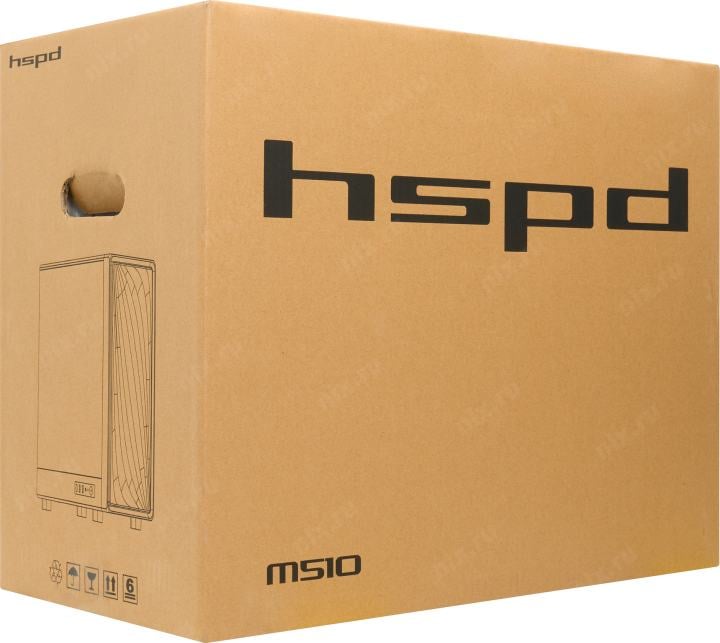 Miditower HSPD M510 <M510-TGBK-ARGB> ATX  без  БП