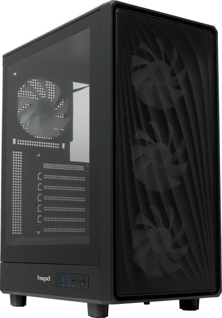 Miditower HSPD M510 <M510-TGBK-ARGB> ATX  без  БП