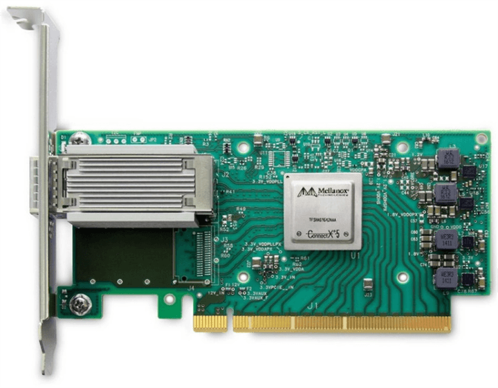 Сетевой адаптер Mellanox MCX515A-CCAT ConnectX-5 EN network interface card, 100GbE single-port QSFP28, PCIe3.0 x16, tall bracket, RTL {20} (480375)