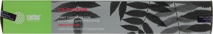 Тонер-картридж CACTUS - Phaser 7500, Лазерный, Пурпурный, 17800стр, аналог Xerox 106R01444, CS-PH7500M