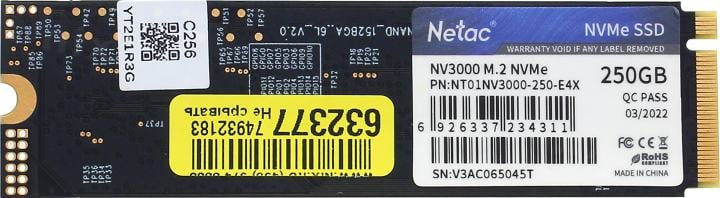 SSD 250 Gb M.2 2280 M  Netac NV3000 <NT01NV3000-250-E4X>