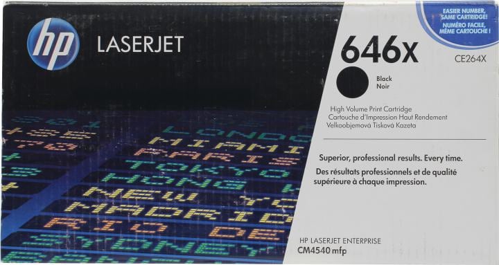 Картридж HP CE264X (№646X) Black для LaserJet Enterprise  CM4540mfp (повышенной ёмкости)