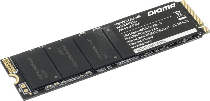 SSD 256 Gb M.2 2280 M Digma MEGA S3  <DGSM3256GS33T>  3D  TLC <1618423>